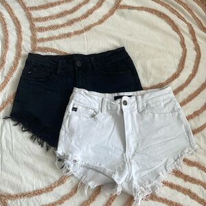 High-Rise Jean Shorts (black & white bundle)